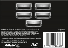 GILLETTE Rasierklingen, Labs Face Gold, 10 St, Джилетт Сменные кассеты Labs Face Gold для мужской бритвы, 10 шт.