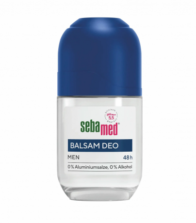 Sebamed Men Sensitive Balsam Deo Roll-On 50ml x 2st, Дезодорант ролик мужской без алюминия и спирта, для чувствительной кожи, 48 часов, 50мл х 2шт