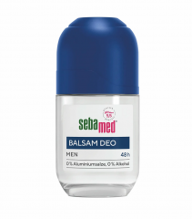 Sebamed Men Sensitive Balsam Deo Roll-On 50ml x 2st, Дезодорант ролик мужской без алюминия и спирта, для чувствительной кожи, 48 часов, 50мл х 2шт