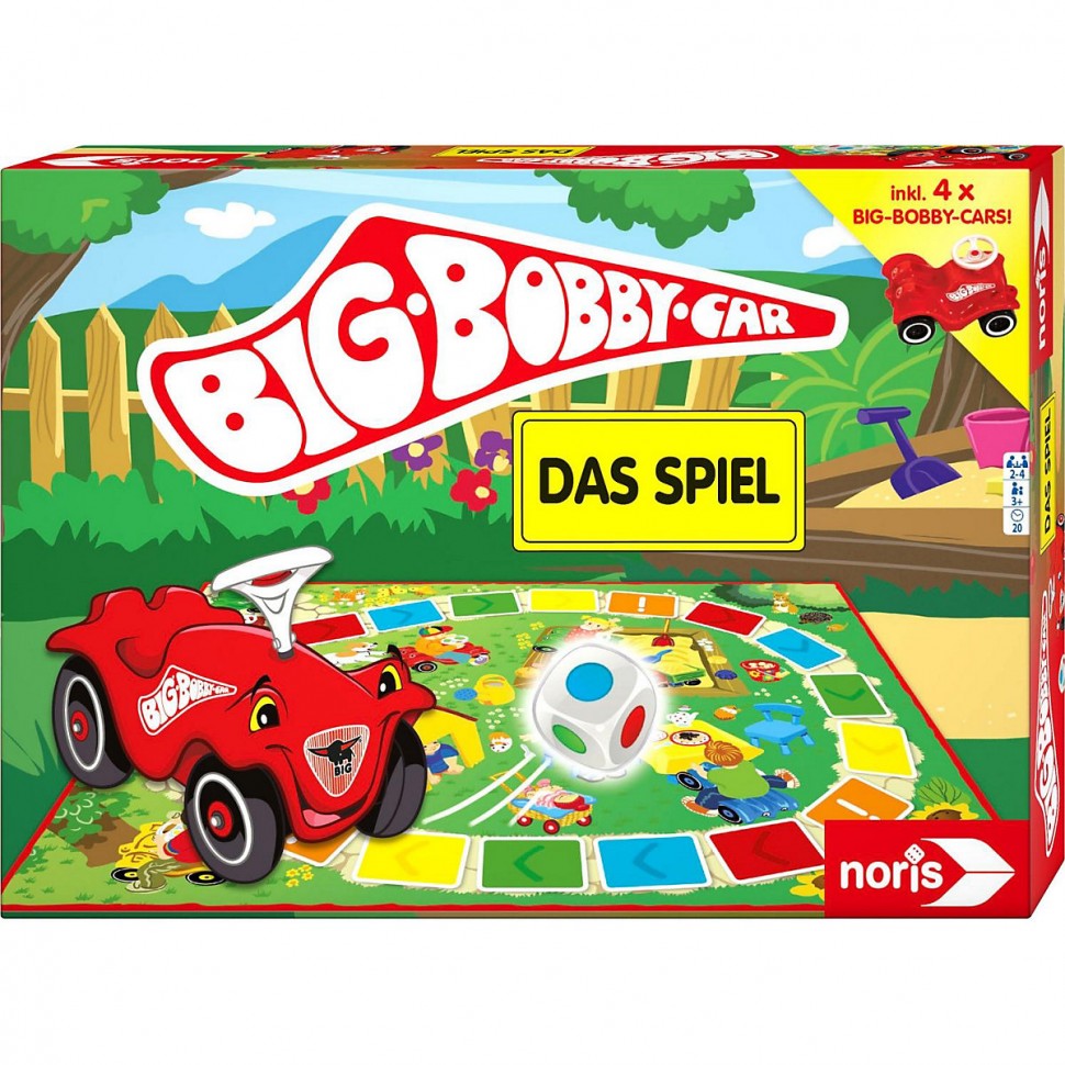 Купить Noris Das BIG Bobby Car Spiel Игра БОЛЬШАЯ машина Бобби в  интернет-магазине Diskontshop.eu Германия всего за 2 607 руб. в