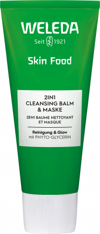 WELEDA Skin Food 2IN1 Cleansing Balm & Maske, 75 ml, Очищающий бальзам и маска Skin Food 2 в 1 с растительным глицерином и подсолнечным маслом, 75 мл