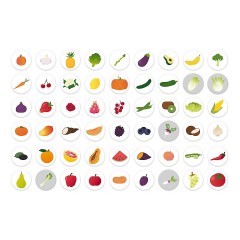 Janod -WWF Geschwindigkeitsspiel Jahreszeiten Obst Gemuse -Игра на скорость WWF приправляет фрукты и овощи