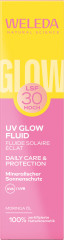 WELEDA UV Glow Fluid LSF 30, 30 ml, Солнцезащитный флюид для лица SPF 30 с маслом моринги и сияющими пигментами, без отдушки, 30 мл