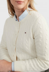 Tommy Hilfiger ADAPTIVE CABLE Cardigan beige АДАПТИВНЫЙ КАБЕЛЬ Кардиган бежевый
