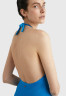 Tommy Hilfiger HALTER ONE PIECE Swimsuit shocking blue КОМБИНЕЗОН HALTER Купальник шокирующий синий