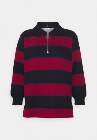 Tommy Hilfiger HALF ZIP RUGBY Sweatshirt dark blue ПОЛУМОЛНИЯ РЕГБИ Толстовка темно-синий