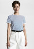 Tommy Hilfiger STRIPE Print T-shirt ultra blue ecru breton stp ПОЛОСКА Футболка с принтом ультра синий экрю бретон стп