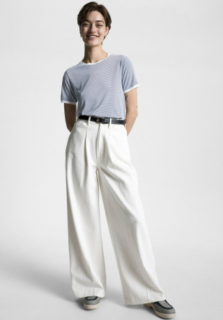 Tommy Hilfiger STRIPE Print T-shirt ultra blue ecru breton stp ПОЛОСКА Футболка с принтом ультра синий экрю бретон стп