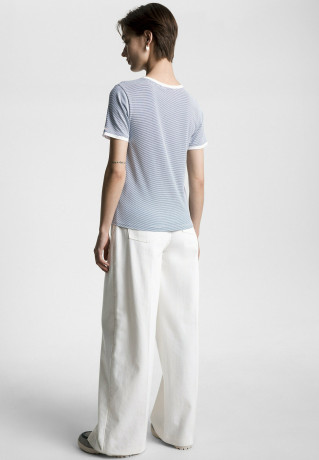 Tommy Hilfiger STRIPE Print T-shirt ultra blue ecru breton stp ПОЛОСКА Футболка с принтом ультра синий экрю бретон стп