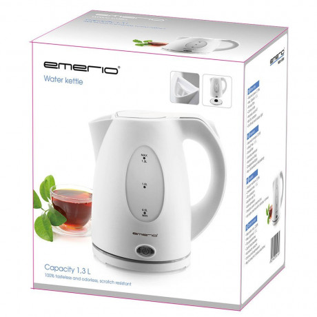 Emerio Emerio Wasserkocher EMERIO WK-106468.13 Wasserkocher schnurlos Weiss, 1.30 l, 2200 W  Чайник Emerio EMERIO WK-106468.13 чайник беспроводной белый, 1,30 л, 2200 Вт