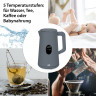 ADE ADE Wasserkocher Energiesparender Wasserkocher mit Temperatureinstellung  LED-Display, 1.5 l, 1800 W, 5 wahlbare Temperaturstufen (40-100°C), Warmhalte-Funktion, 1800 W grau Чайник ADE Энергосберегающий чайник с регулировкой температуры, светодиодный 