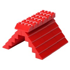 Katara 100 rote Bausteine in Dachform 100 красных строительных блоков в форме крыши