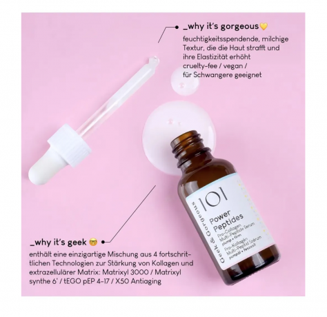 Geek & Gorgeous 101 Power Peptides 30ml x 2st, Сыворотка для лица с пептидами, упругость и разглаживание кожи, 30 мл x 2 шт