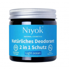 Niyok 2 in 1 Deodorant Creme Anti-Transpirant: Light ocean 40ml, Дезодорант-крем 2 в 1 Light ocean, 40 мл, без спирта и алюминия, Германия