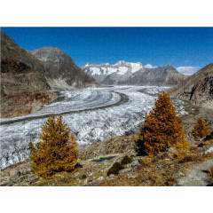 CALVENDO Puzzle CALVENDO Puzzle Herbst am Aletschgletscher in der Schweiz Пазл CALVENDO Puzzle Осень на леднике Алеч в Швейцарии