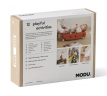 MODU Baby Activity Set 0-12 months, Мягкий развивающий конструктор, сенсорная игрушка для детей 0-1 год, 12 игровых активностей, безопасный EPP, песочный/желтый