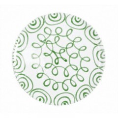 Gmundner Keramik Gmundner Keramik Grungeflammt Speiseteller Cup d: 28 cm / h: 2,6 cm Керамическая тарелка Gmundner с зеленым пламенем, д: 28 см / высота: 2,6 см