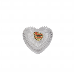 Шкатулка винтажная Joska Waldglashutte Bodenmais в виде сердца, хрусталь, 7 x 6 x 2,5 см, Германия, 1960-70гг.