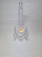 Шкатулка винтажная Joska Waldglashutte Bodenmais в виде сердца, хрусталь, 7 x 6 x 2,5 см, Германия, 1960-70гг.