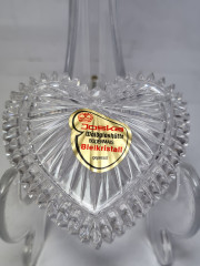 Шкатулка винтажная Joska Waldglashutte Bodenmais в виде сердца, хрусталь, 7 x 6 x 2,5 см, Германия, 1960-70гг.