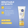 NIVEA SUN Breathable UV Gesicht Mattierend Getont Heller Hauttyp LSF 50+, 40 ml, Нивеа Солнцезащитный крем для лица тонирующий матирующий, SPF 50+, для светлой кожи, 40 мл