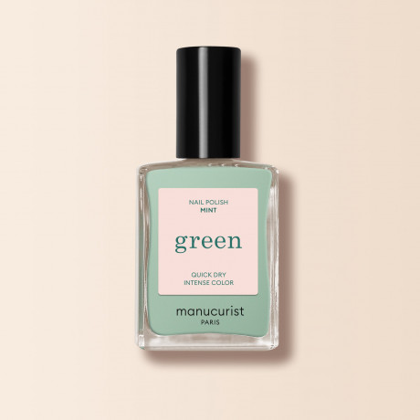Manucurist Green Nagellack Mint 15ml, Лак для ногтей Mint (Франция), стойкое покрытие без сколов, безопасная растительная формула 9 Free, 15мл
