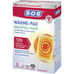 SOS 5er Nachfull-Pack Warme-Pad, 5 Stuck, SOS Сменные согревающие подушечки, для флисового пояса и шарфа, глубокое прогревание мышц и суставов, 5 шт.