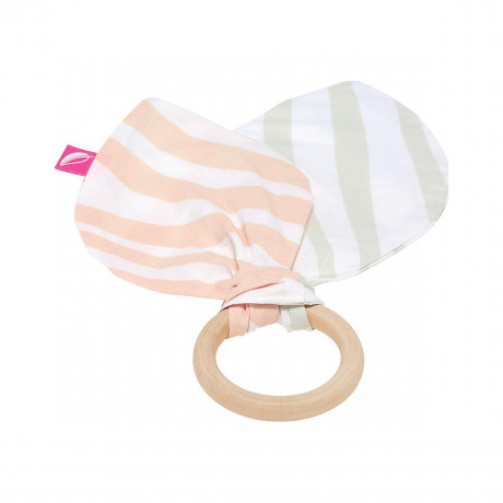 Motherhood Beissring aus Holz mit Baumwollblatter Деревянный прорезыватель с хлопковыми листьями