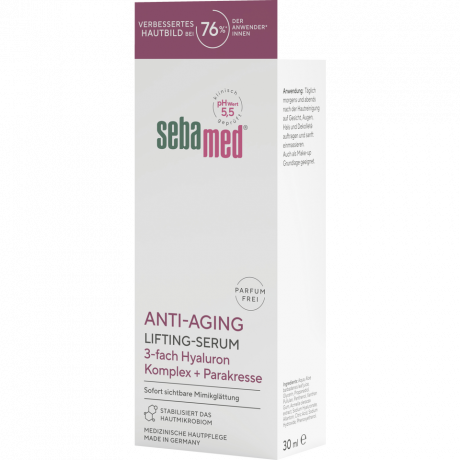 SEBAMED Anti-Aging Lifting-Serum, 30 ml, Себамед Антивозрастная лифтинг-сыворотка, Q10, гиалуроновая кислота, подтяжка, 30 мл
