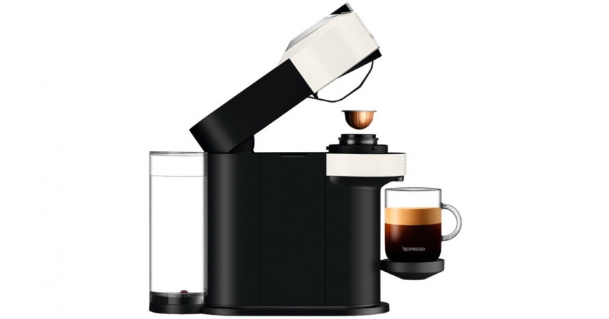 DeLonghi DeLonghi Nespresso Vertuo Next & Aeroccino ENV 120.WAE, Kapselmaschine weiss/schwarz  weiss, schwarz DeLonghi Nespresso Vertuo Next &amp; Aeroccino ENV 120.WAE, капсульная машина белый/черный