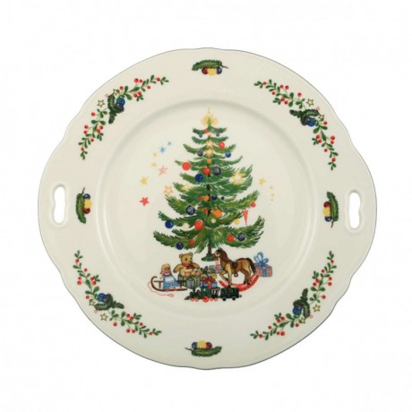Seltmann Weiden Seltmann Weiden Marie-Luise Weihnachten Kuchenplatte mit Griff 27 cm Seltmann Weiden Marie-Luise Тарелка для рождественского торта с ручкой 27 см