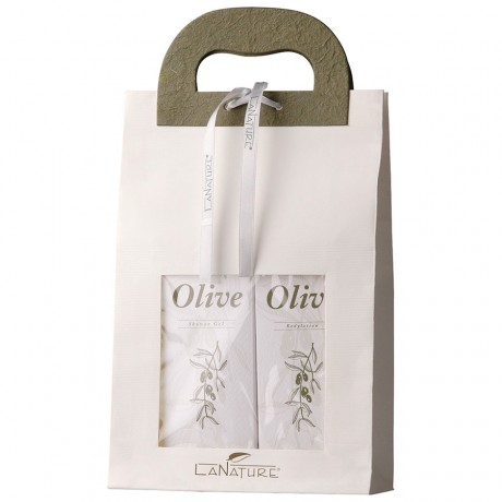 LaNature Geschenkset in der Grifftasche gross Korperpflegeset Olive, 1 шт.
