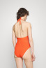 Tommy Hilfiger HALTER ONE PIECE Swimsuit deep orange КОМБИНЕЗОН HALTER Купальник темно-оранжевый