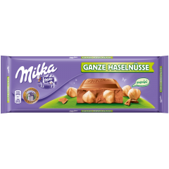Milka Ganze Haselnusse Альпийский молочный шоколад с лесным орехом  300г
