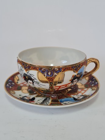 Японский фарфоровый сервиз для чайной церемонии,обильная позолота и  Япония, 1960гг.