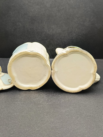 Набор винтажный из молочников и сахарниц "Охота", 5 молочников, 3 сахарницы, керамика, Франция, 1960-70гг.