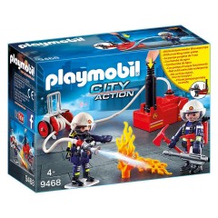 PLAYMOBIL PLAYMOBIL 3er Set: 9468 Feuerwehrmanner mit Loschpumpe + 9466 Feuerwehr-Truck + 9462 Grosse Feuerwache Набор PLAYMOBIL из 3 предметов: 9468 пожарных с пожарным насосом + 9466 пожарная машина + 9462 большая пожарная часть