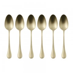 Sambonet Sambonet Royal Antique - Edelstahl / PVD champagnerfarben Mokkaloffel Set 6-tlg. Sambonet Royal Antique - набор ложек для мокко из нержавеющей стали / PVD цвета шампанского, 6 предм.