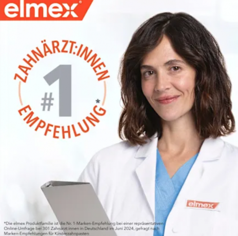 elmex Zahnburste Kinder Junior 6-12 Jahren (Doppelpack), 2 St, Детская мягкая зубная щетка для 6-12 лет, 2 штуки