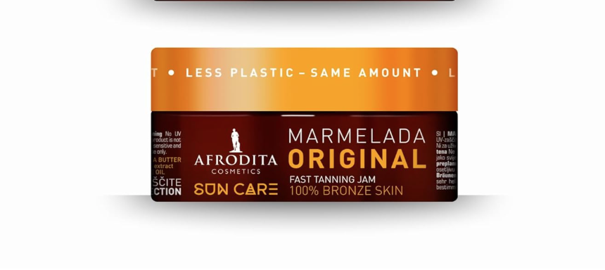 Afrodita Cosmetics Sun Care Marmelada Tanning Accelerator, Бальзам для быстрого и интенсивного загара, с 100% органическим кокосовым маслом, маслом карите и маслом какао, 200мл