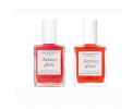Manucurist Active Glow Raspberry + Cranberry, укрепляющий лак для ногтей с эффектом геля и натурального сияния, клюквенно-красный и ягодно-розовый, уход и укрепление ногтей, 2 х 15 мл