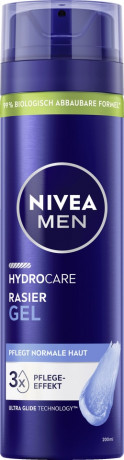 NIVEA MEN HydroCare Rasiergel, 200 ml, Нивеа Мужской гель для бритья, провитамин B5 и алоэ вера, увлажнение, 200 мл