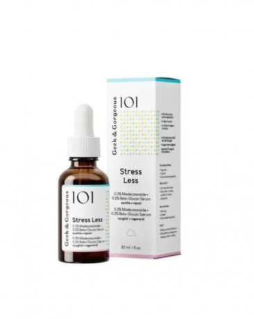 Geek & Gorgeous Stress Less 30ml x 2st, Успокаивающая сыворотка для лица с бета-глюканом,  для чувствительной кожи 30 мл x 2 шт