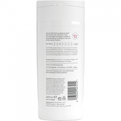SEBAMED Anti-Aging Lotion, 200 ml, Себамед Антивозрастной лосьон для тела, Q10, укрепление и увлажнение, 200 мл