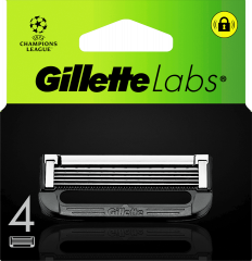 GILLETTE Rasierklingen, Labs Face, 4 St, Джилетт Сменные кассеты Labs Face для мужской бритвы, 4 шт.