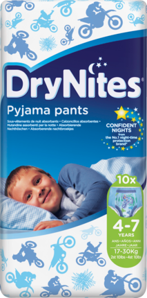 DryNites Пижама для мальчиков, 4-7 лет, 10 шт