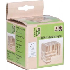 Natural Games 3D Holz-Geduldspiel Wurfel #7cm Natural Games 3D Деревянные кубики-головоломки #7см