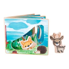 Small Foot Holz-Bilderbuch Waldlandschaft Деревянная книжка с картинками