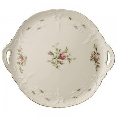 Rosenthal Rosenthal Sanssouci Elfenbein Moosrose neu Tortenplatte 32 cm Rosenthal Sanssouci слоновая кость моховая роза новая подставка для торта 32 см