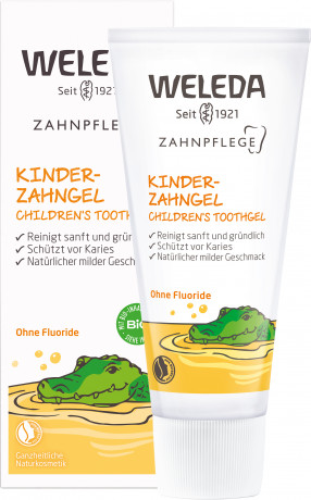 WELEDA ZAHNPFLEGE Kinder-Zahngel, 50 ml, Детский зубной гель без фтора для молочных зубов с первого зуба, 50 мл